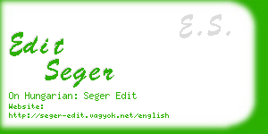 edit seger business card